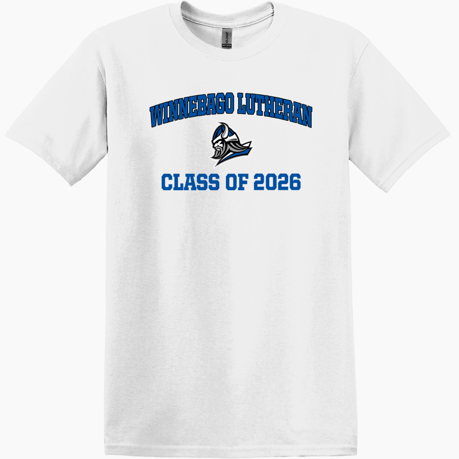 Winnebago Lutheran Vikings Online Store <span class="pdp-name-mascot">Winnebago Lutheran Academy Vikings</span> Gildan Adult Heavy Cotton Short Sleeve T-Shirt
