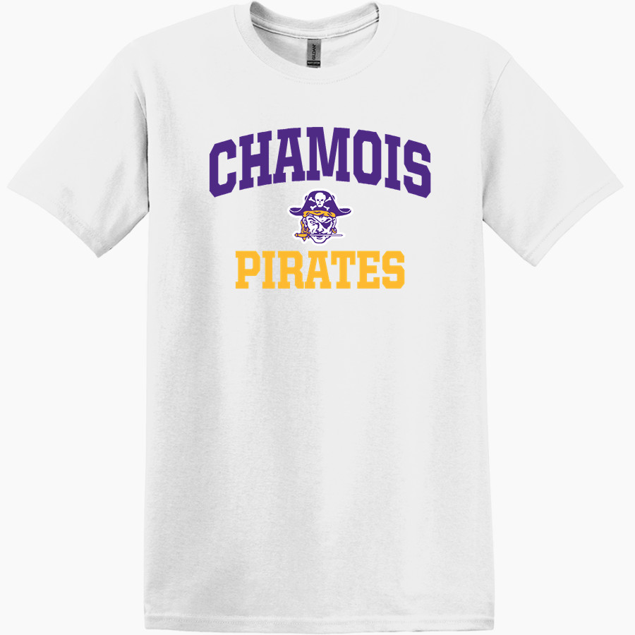 CHAMOIS HIGH SCHOOL PIRATES <span class="pdp-name-mascot">OSAGE COUNTY R-1 PIRATES</span> Gildan Adult Heavy Cotton Short Sleeve T-Shirt