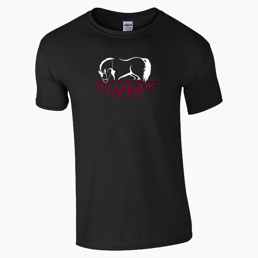 Millbrook Equine Veterinary Clinic Millbrook Equine Vet <span class="pdp-name-mascot">Millbrook Equine Veterinary Clinic</span> Gildan Adult Softstyle T-Shirt