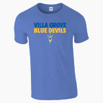 VILLA GROVE HIGH SCHOOL BLUE DEVILS <span class="pdp-name-mascot">VILLA GROVE BLUE DEVILS</span> Gildan Adult Softstyle T-Shirt Front Thumbnail