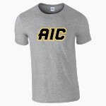 AIC Yellow Jackets Sideline Store <span class="pdp-name-mascot">American International College Yellow Jackets</span> Gildan Adult Softstyle T-Shirt Front Thumbnail