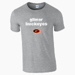 GILMER HIGH SCHOOL BUCKEYES <span class="pdp-name-mascot">GILMER BUCKEYES</span> Gildan Adult Softstyle T-Shirt Front Thumbnail