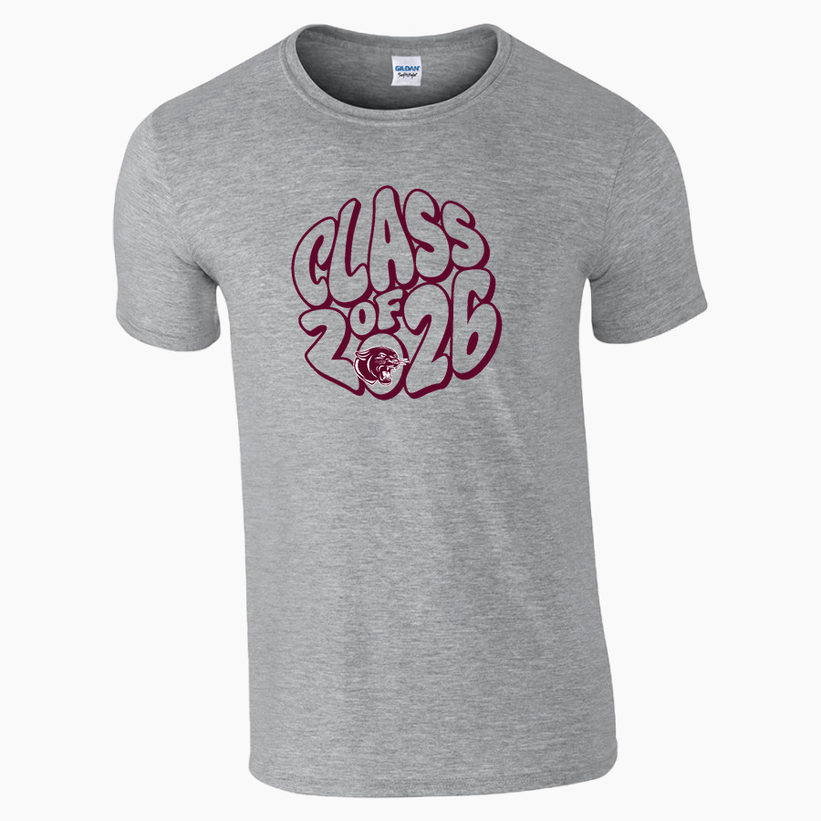 PLATTE-GEDDES COMMUNITY HIGH SCHOOL 11-5 BLACK PANTHERS Gildan Adult Softstyle T-Shirt