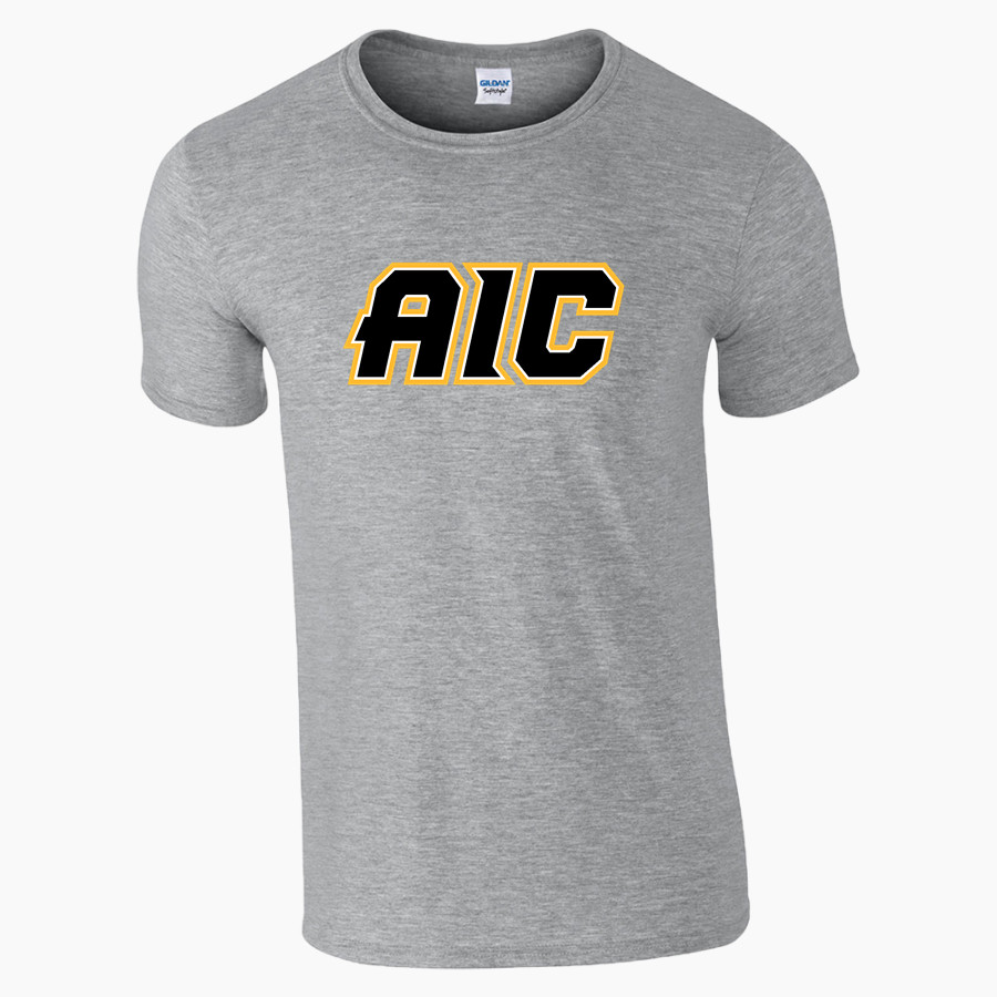 AIC Yellow Jackets Sideline Store <span class="pdp-name-mascot">American International College Yellow Jackets</span> Gildan Adult Softstyle T-Shirt