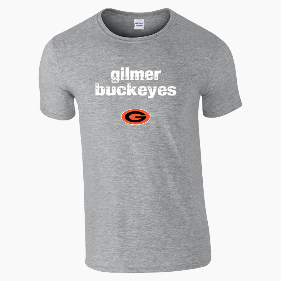 GILMER HIGH SCHOOL BUCKEYES <span class="pdp-name-mascot">GILMER BUCKEYES</span> Gildan Adult Softstyle T-Shirt