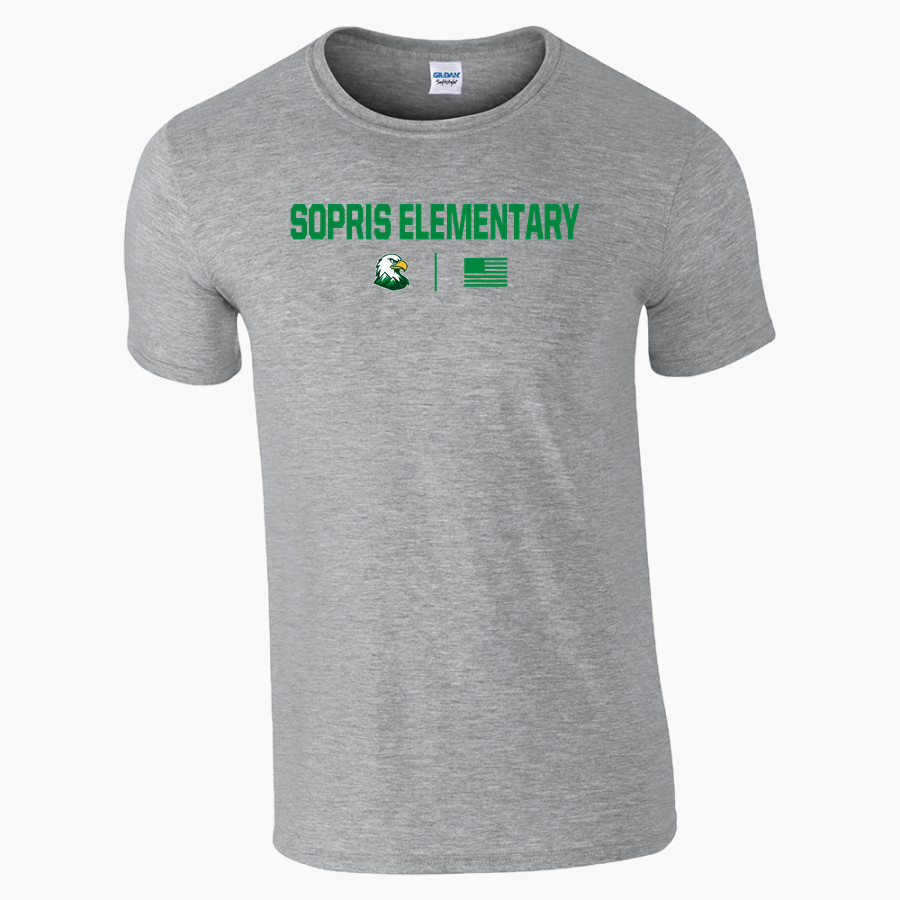Sopris Elementary Eagles Gildan Adult Softstyle T-Shirt
