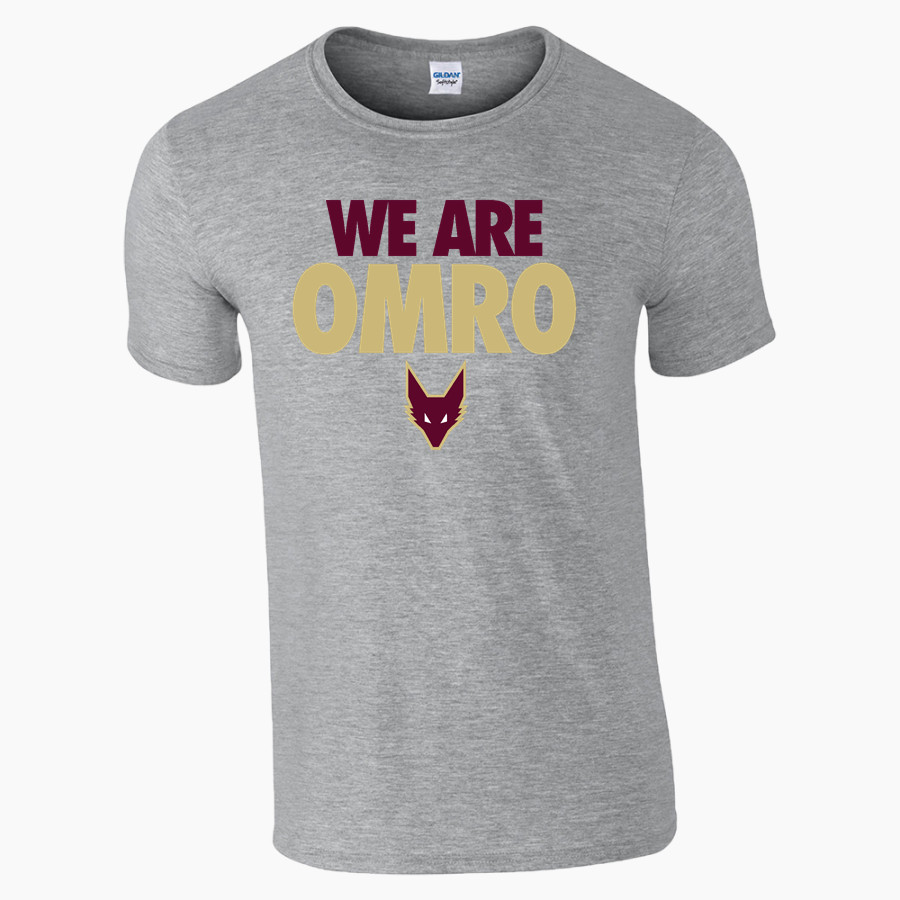 Omro School District Sideline Store <span class="pdp-name-mascot">OMRO FOXES</span> Gildan Adult Softstyle T-Shirt