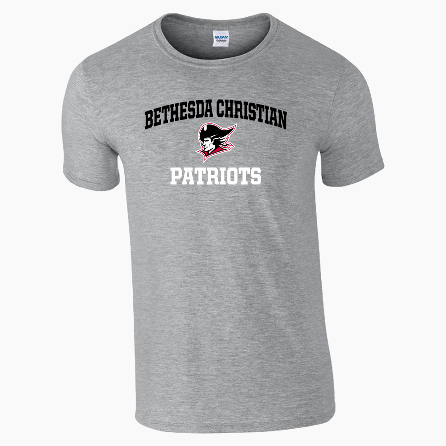 BETHESDA CHRISTIAN HIGH SCHOOL PATRIOTS Gildan Adult Softstyle T-Shirt