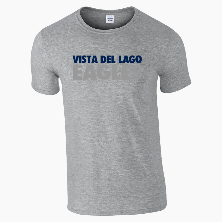 VISTA DEL LAGO HIGH SCHOOL EAGLES <span class="pdp-name-mascot">VISTA DEL LAGO EAGLES</span> Gildan Adult Softstyle T-Shirt