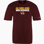 Au Gres-Sims HIGH SCHOOL WOLVERINES <span class="pdp-name-mascot">AU GRES - SIMS WOLVERINES</span> BSN SPORTS Men's Phenom Short Sleeve T-Shirt Front Thumbnail