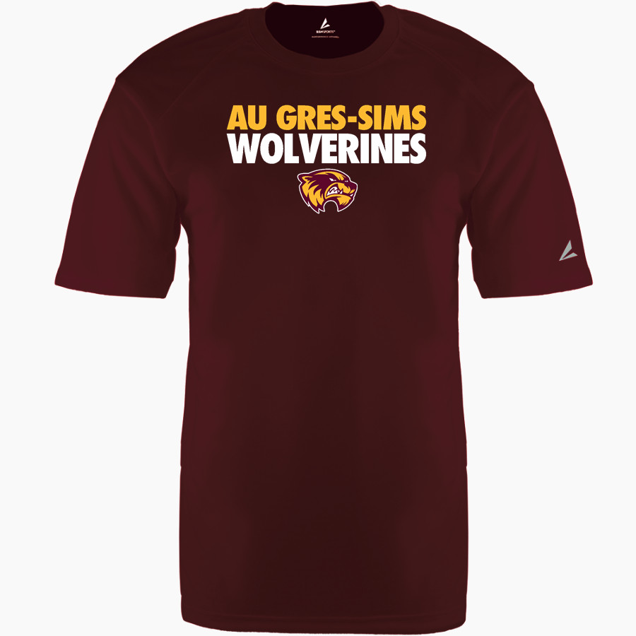 Au Gres-Sims HIGH SCHOOL WOLVERINES <span class="pdp-name-mascot">AU GRES - SIMS WOLVERINES</span> BSN SPORTS Men's Phenom Short Sleeve T-Shirt