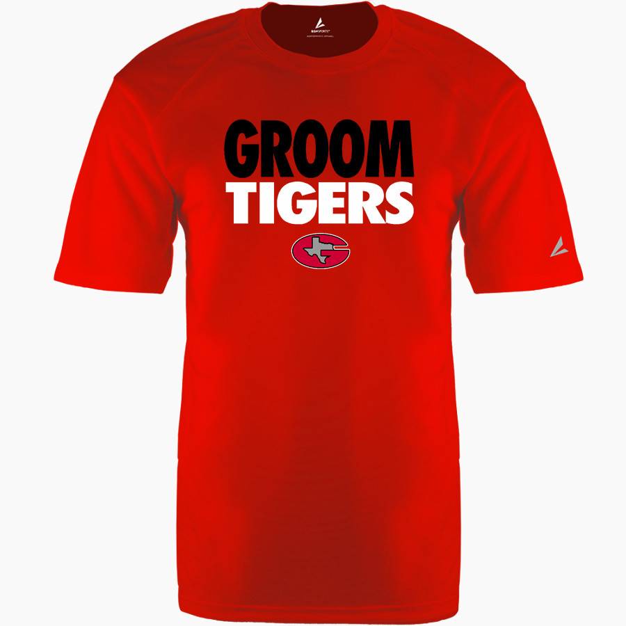 GROOM HIGH SCHOOL TIGERS BSN SPORTS Men's Phenom Short Sleeve T-Shirt