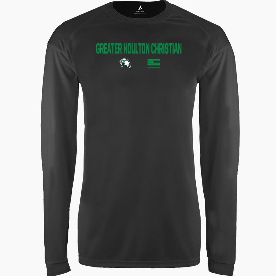GREATER HOULTON CHRISTIAN ACADEMY <span class="pdp-name-mascot">GREATER HOULTON CHRISTIAN ACAD EAGLES</span> BSN SPORTS Men's Phenom Long Sleeve T-Shirt