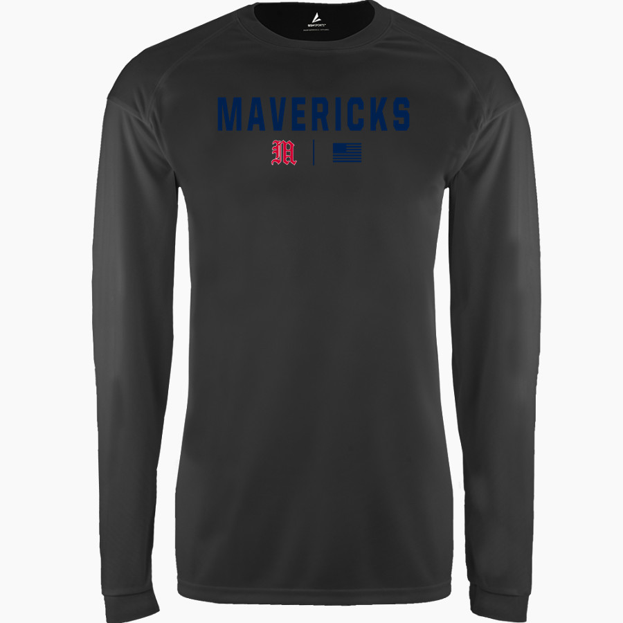 M.A.D Mavericks OFFICIAL ONLINE STORE BSN SPORTS Men's Phenom Long Sleeve T-Shirt
