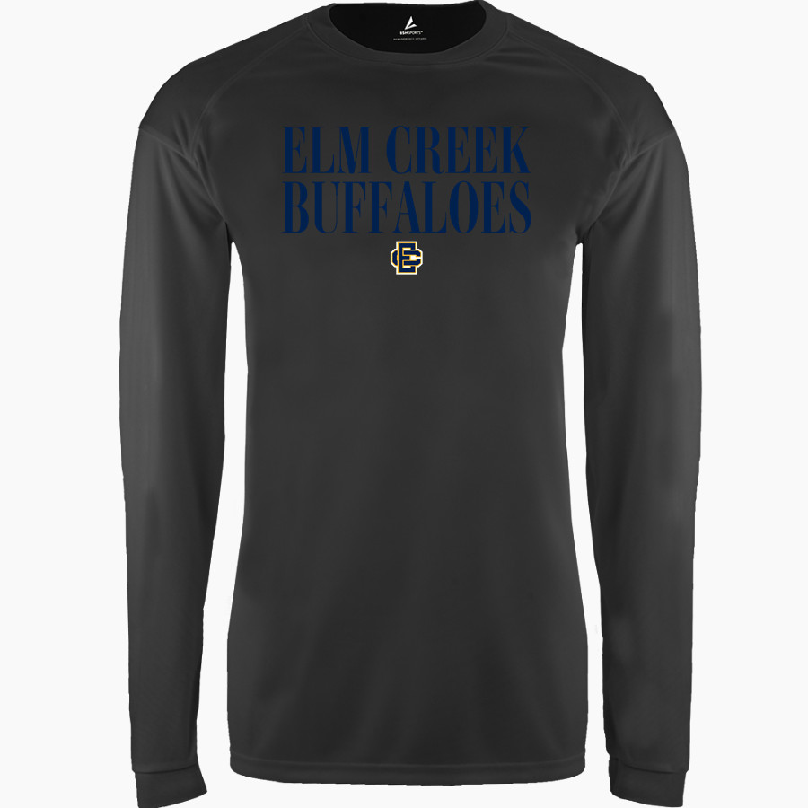 Elm Creek Buffaloes <span class="pdp-name-mascot">Elm Creek Buffaloes</span> BSN SPORTS Men's Phenom Long Sleeve T-Shirt