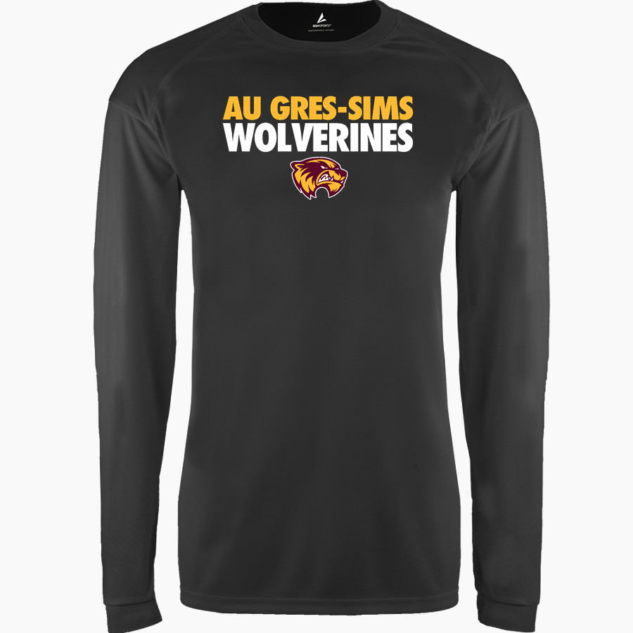 Au Gres-Sims HIGH SCHOOL WOLVERINES <span class="pdp-name-mascot">AU GRES - SIMS WOLVERINES</span> BSN SPORTS Men's Phenom Long Sleeve T-Shirt