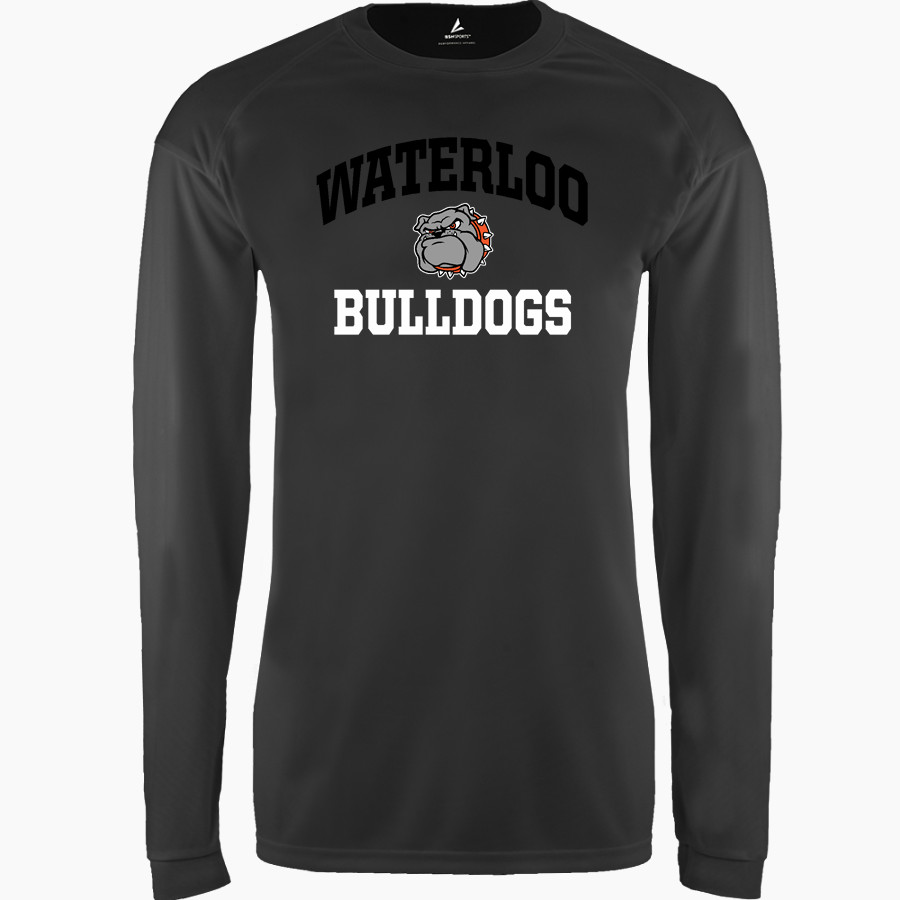 WATERLOO HIGH SCHOOL BULLDOGS <span class="pdp-name-mascot">WATERLOO BULLDOGS</span> BSN SPORTS Men's Phenom Long Sleeve T-Shirt