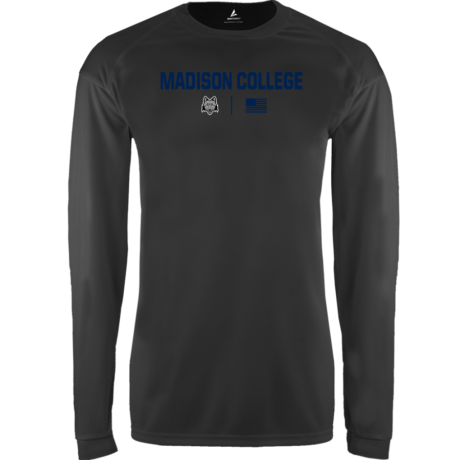 Madison College WolfPack <span class="pdp-name-mascot">Madison College Athletics WolfPack</span> BSN SPORTS Men's Phenom Long Sleeve T-Shirt
