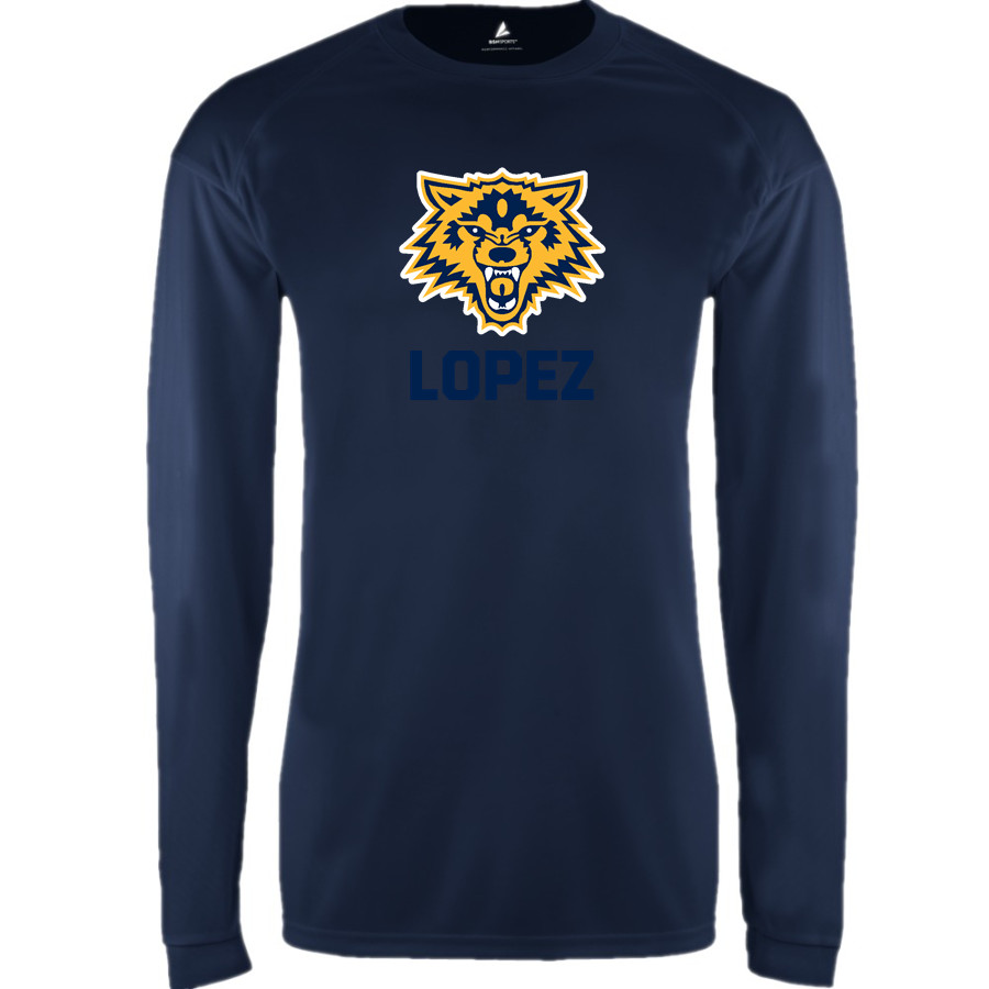 LOPEZ HIGH SCHOOL LOBOS <span class="pdp-name-mascot">LOPEZ LOBOS</span> BSN SPORTS Men's Phenom Long Sleeve T-Shirt