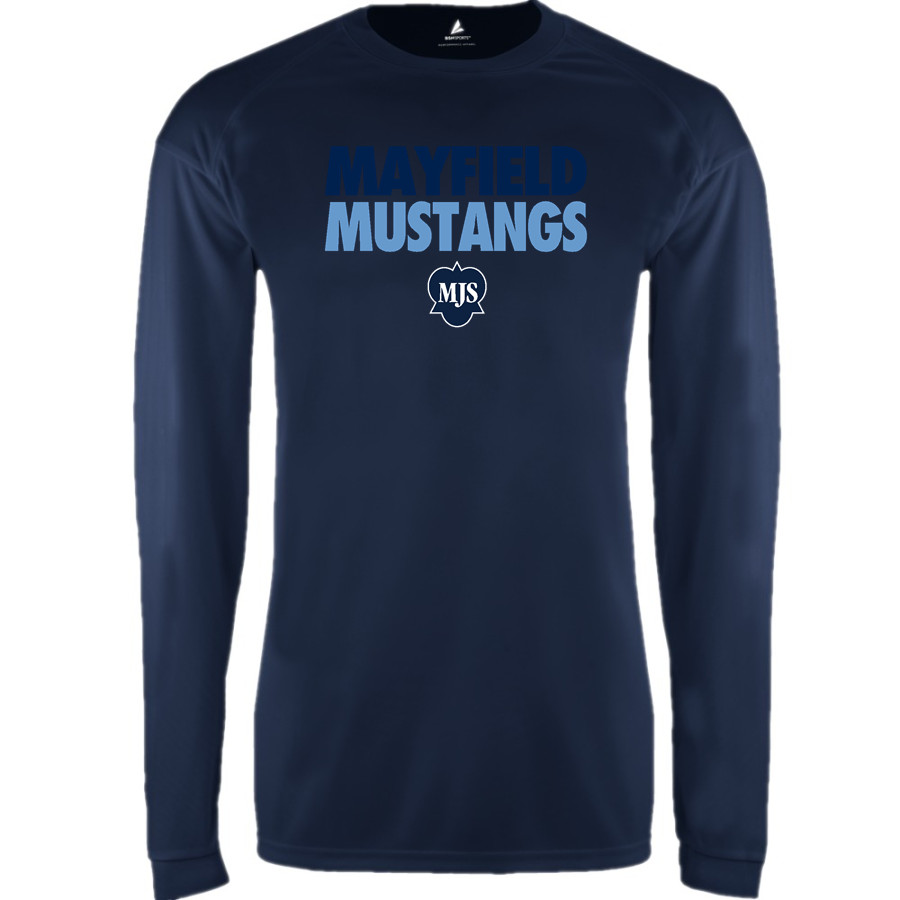 Mayfield Junior School Mustangs Online Store BSN SPORTS Men's Phenom Long Sleeve T-Shirt