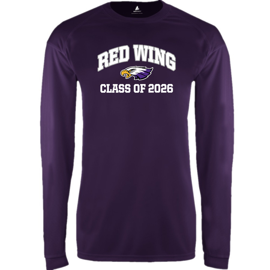 RED WING HIGH SCHOOL WINGERS <span class="pdp-name-mascot">RED WING WINGERS</span> BSN SPORTS Men's Phenom Long Sleeve T-Shirt
