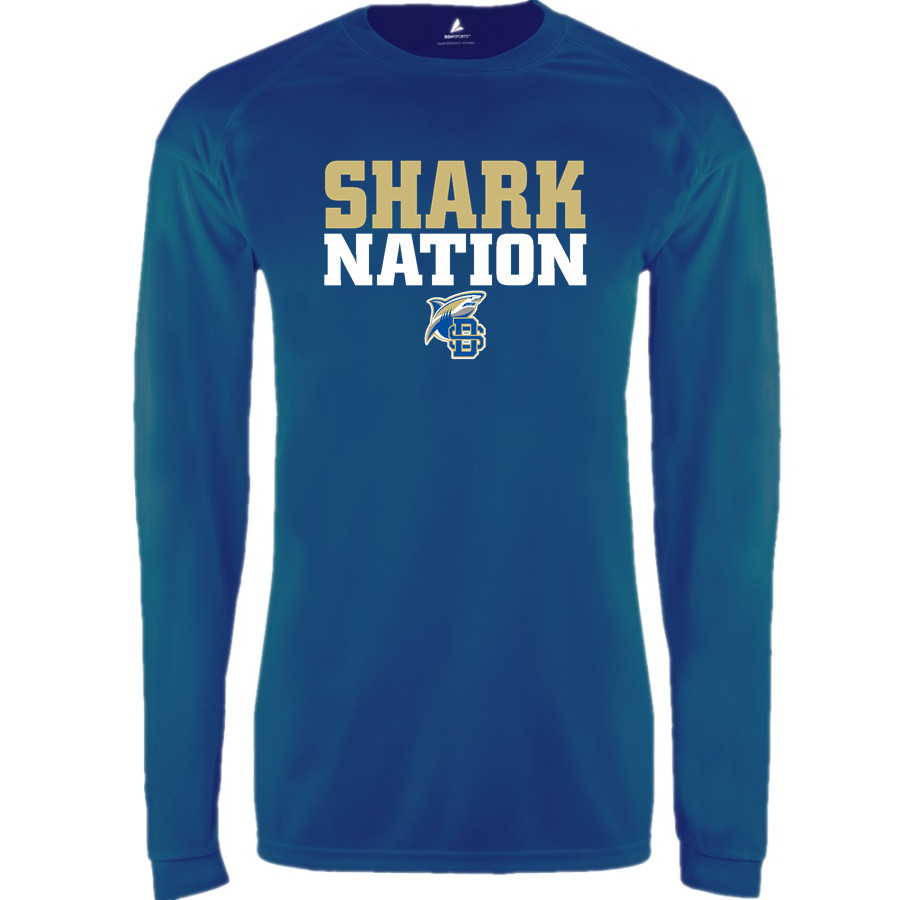 Divine Savior Academy Sharks <span class="pdp-name-mascot">Divine Savior Sharks</span> BSN SPORTS Men's Phenom Long Sleeve T-Shirt