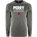 PERRY HIGH SCHOOL MAROONS BSN SPORTS Men's Phenom Long Sleeve T-Shirt Front Thumbnail