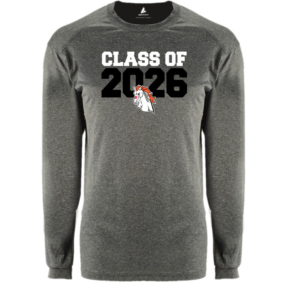 MOHAWK HIGH SCHOOL Mustangs BSN SPORTS Men's Phenom Long Sleeve T-Shirt