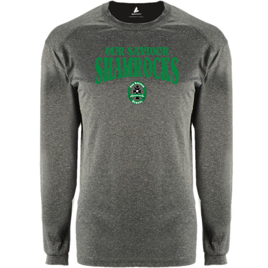 Our Saviour Shamrocks <span class="pdp-name-mascot">Our Saviour Shamrocks</span> BSN SPORTS Men's Phenom Long Sleeve T-Shirt