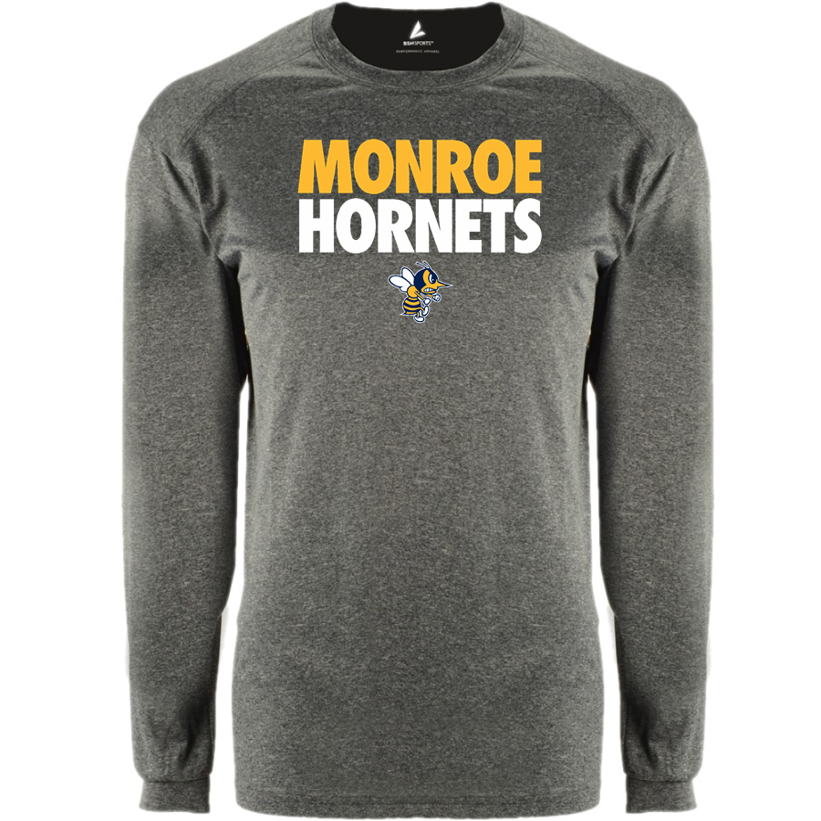 MONROE HIGH SCHOOL HORNETS <span class="pdp-name-mascot">MONROE HORNETS</span> BSN SPORTS Men's Phenom Long Sleeve T-Shirt