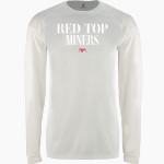 Red Top Miners BSN SPORTS Men's Phenom Long Sleeve T-Shirt Front Thumbnail