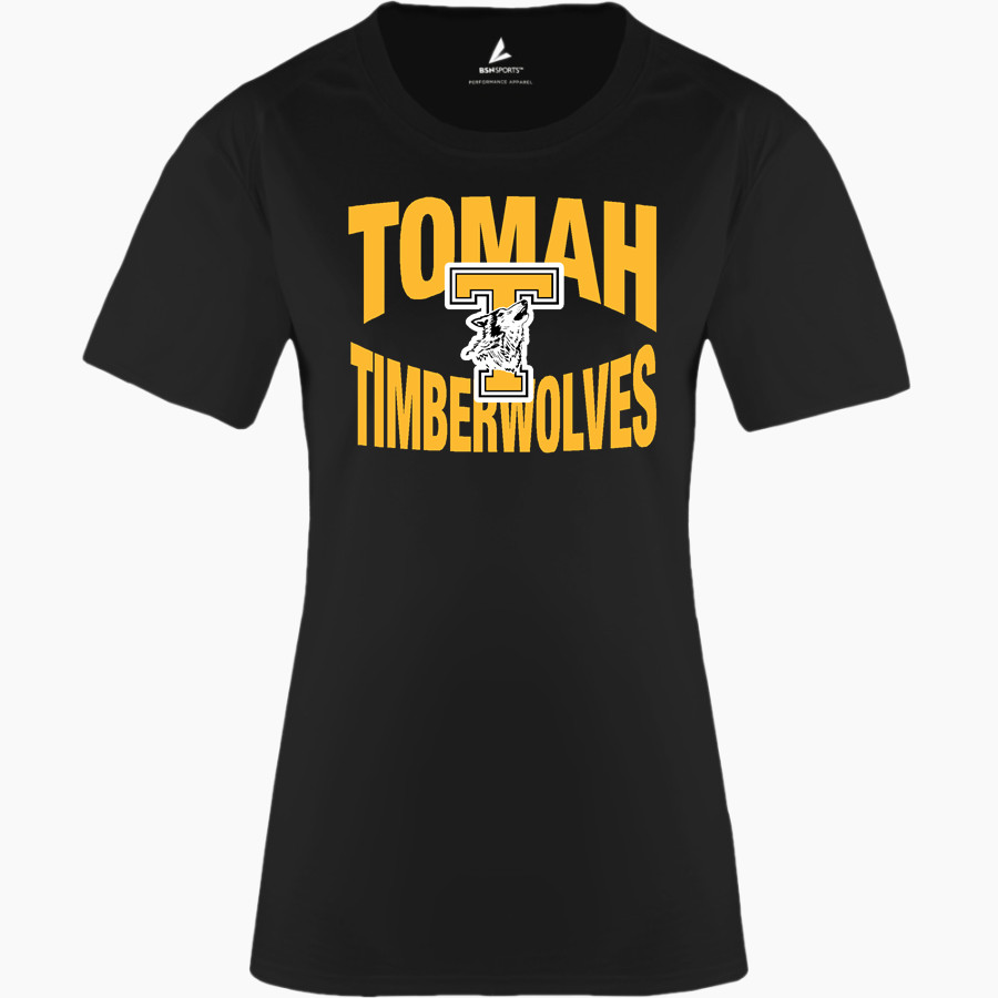 TOMAH HIGH SCHOOL TIMBERWOLVES <span class="pdp-name-mascot">TOMAH TIMBERWOLVES</span> BSN SPORTS Women's Phenom Short Sleeve T-Shirt