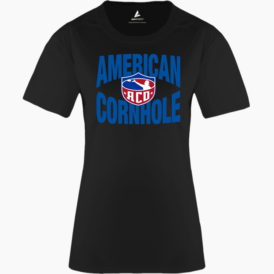 American Cornhole <span class="pdp-name-mascot">American Cornhole</span> BSN SPORTS Women's Phenom Short Sleeve T-Shirt