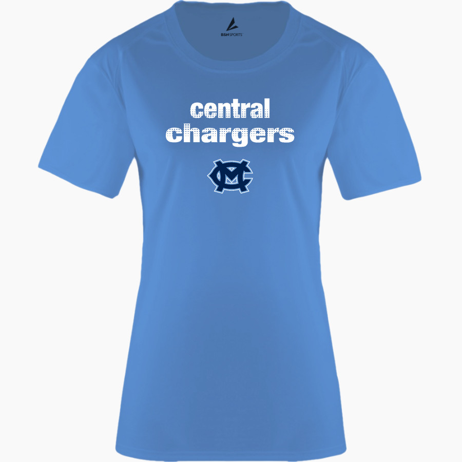 CENTRAL HIGH SCHOOL CHARGERS BSN SPORTS Women's Phenom Short Sleeve T-Shirt
