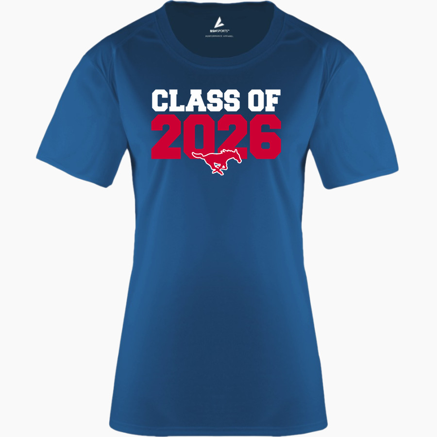 JJ PEARCE HIGH SCHOOL MUSTANGS BSN SPORTS Women's Phenom Short Sleeve T-Shirt