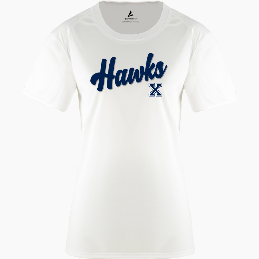 XAVIER HIGH SCHOOL HAWKS BSN SPORTS Women's Phenom Short Sleeve T-Shirt