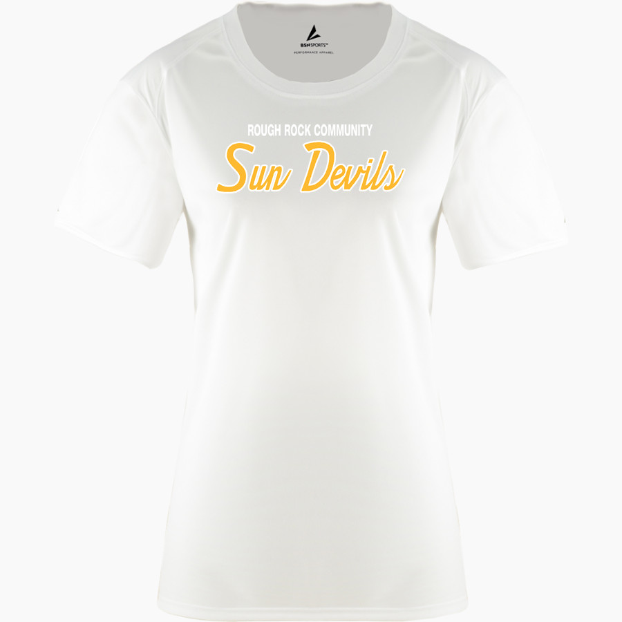 ROUGH ROCK COMMUNITY SCHOOL SUN DEVILS <span class="pdp-name-mascot">ROUGH ROCK COMMUNITY SUN DEVILS</span> BSN SPORTS Women's Phenom Short Sleeve T-Shirt