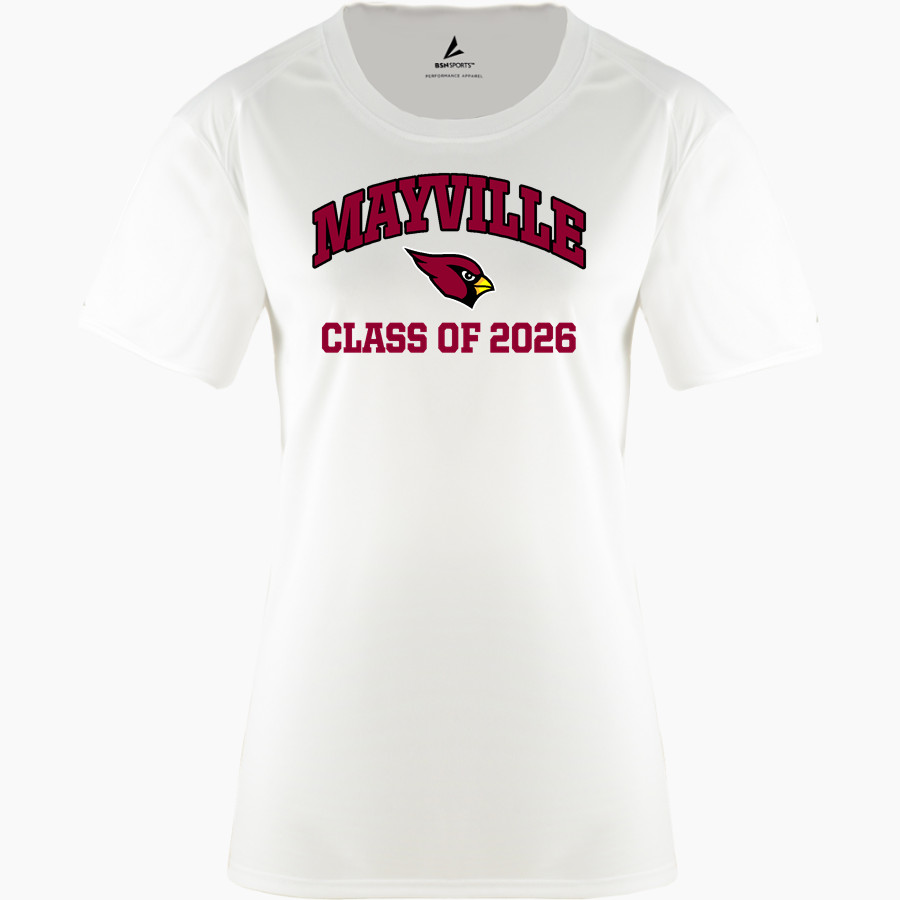 MAYVILLE HIGH SCHOOL CARDINALS BSN SPORTS Women's Phenom Short Sleeve T-Shirt