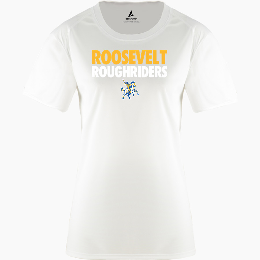 ROOSEVELT HIGH SCHOOL ROUGHRIDERS BSN SPORTS Women's Phenom Short Sleeve T-Shirt