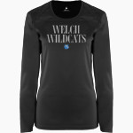 WELCH HIGH SCHOOL WILDCATS BSN SPORTS Women's Phenom Long Sleeve T-Shirt Front Thumbnail