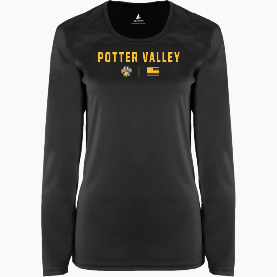 Potter Valley Bearcats <span class="pdp-name-mascot">Potter Valley Bearcats</span> BSN SPORTS Women's Phenom Long Sleeve T-Shirt