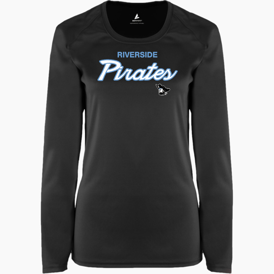 RIVERSIDE PIRATES The Official Online Store BSN SPORTS Women's Phenom Long Sleeve T-Shirt