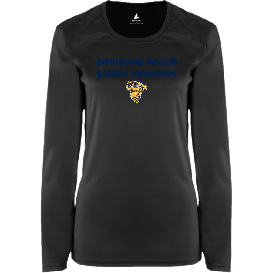 POMPANO BEACH HIGH SCHOOL GOLDEN TORNADOES <span class="pdp-name-mascot">POMPANO BEACH GOLDEN TORNADOES</span> BSN SPORTS Women's Phenom Long Sleeve T-Shirt