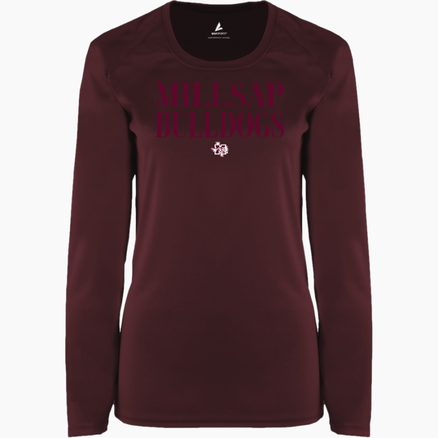 MILLSAP HIGH SCHOOL BULLDOGS <span class="pdp-name-mascot">MILLSAP BULLDOGS</span> BSN SPORTS Women's Phenom Long Sleeve T-Shirt