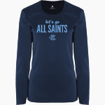 ALL SAINTS CATHOLIC HIGH SCHOOL COUGARS BSN SPORTS Women's Phenom Long Sleeve T-Shirt Front Thumbnail