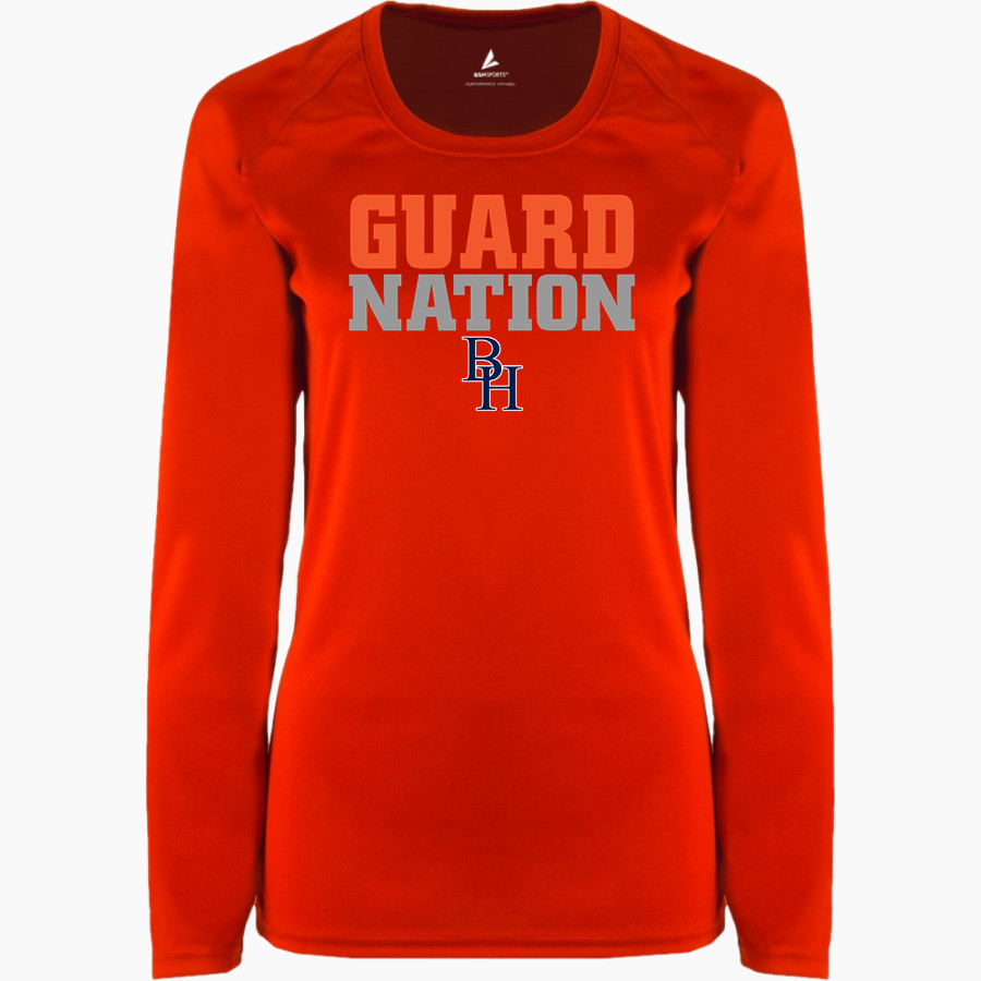 THE BROOK HILL HIGH SCHOOL GUARD <span class="pdp-name-mascot">THE BROOK HILL GUARD /THE</span> BSN SPORTS Women's Phenom Long Sleeve T-Shirt