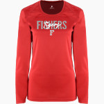 FISHERS HIGH SCHOOL TIGERS BSN SPORTS Women's Phenom Long Sleeve T-Shirt Front Thumbnail