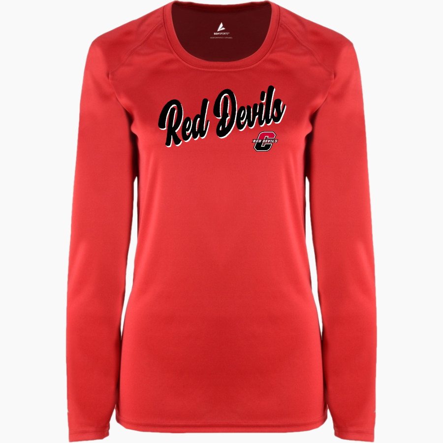 CLARENCE HIGH SCHOOL RED DEVILS <span class="pdp-name-mascot">CLARENCE RED DEVILS</span> BSN SPORTS Women's Phenom Long Sleeve T-Shirt