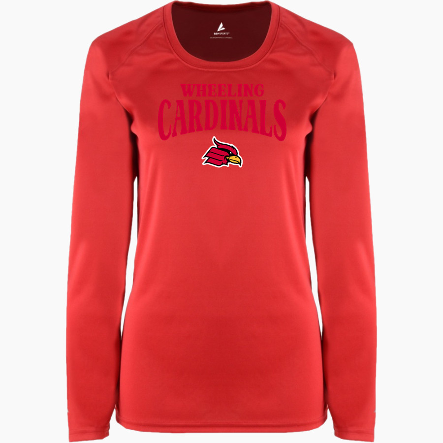 Wheeling University Cardinals Online Store BSN SPORTS Women's Phenom Long Sleeve T-Shirt