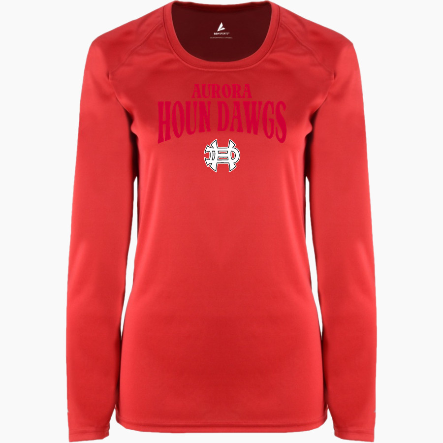 AURORA HIGH SCHOOL HOUN DAWGS <span class="pdp-name-mascot">AURORA HOUN DAWGS</span> BSN SPORTS Women's Phenom Long Sleeve T-Shirt